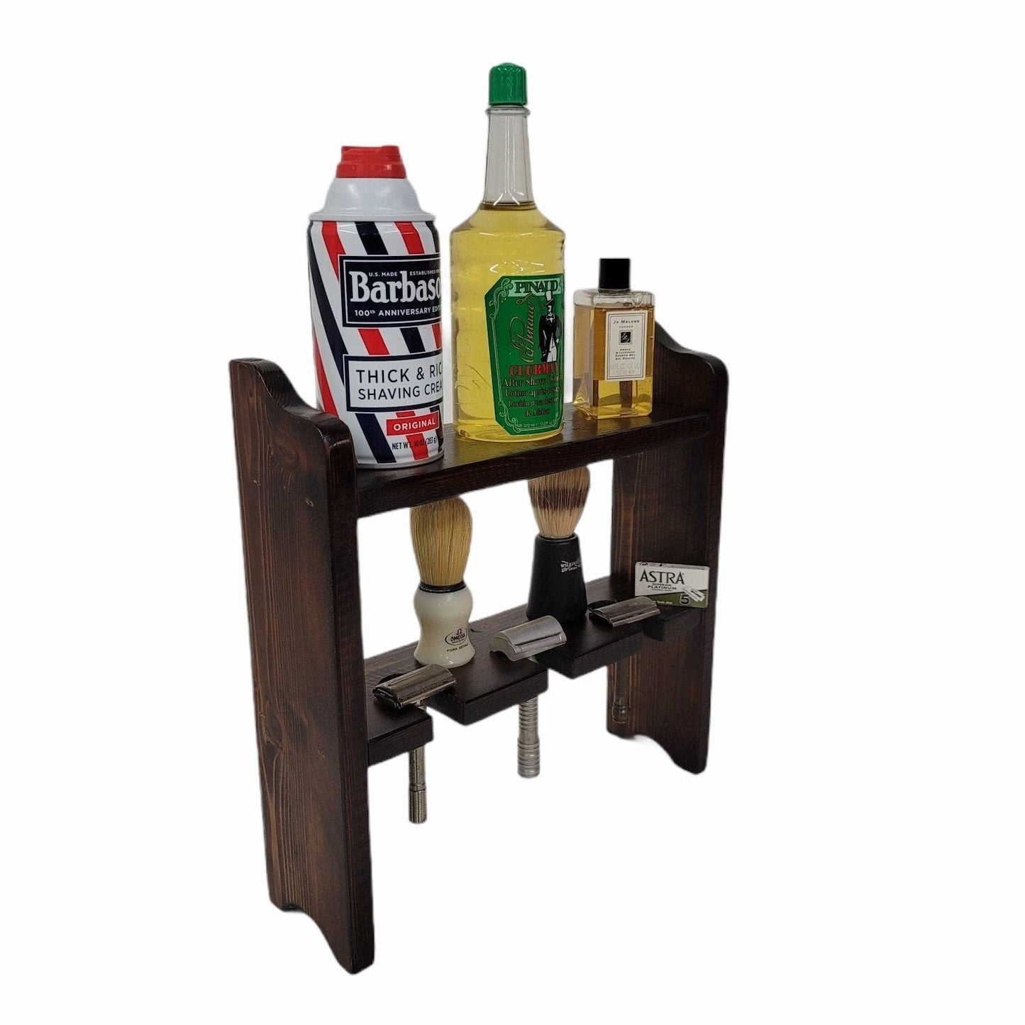 barber shaving display razor holder beard butler