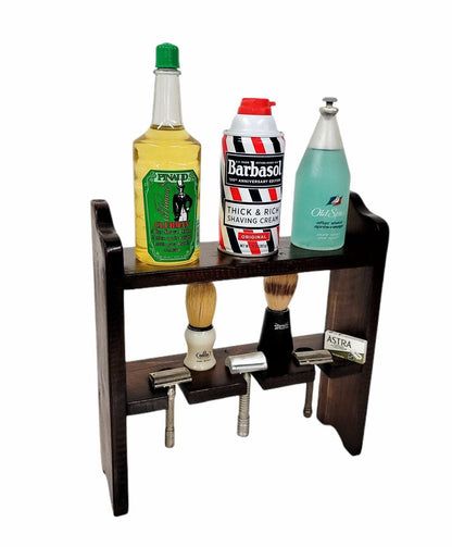 barber shaving display razor holder beard butler