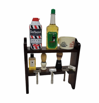 barber shaving display razor holder beard butler