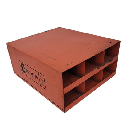 vintage certainium metal shelf benchtop storage box