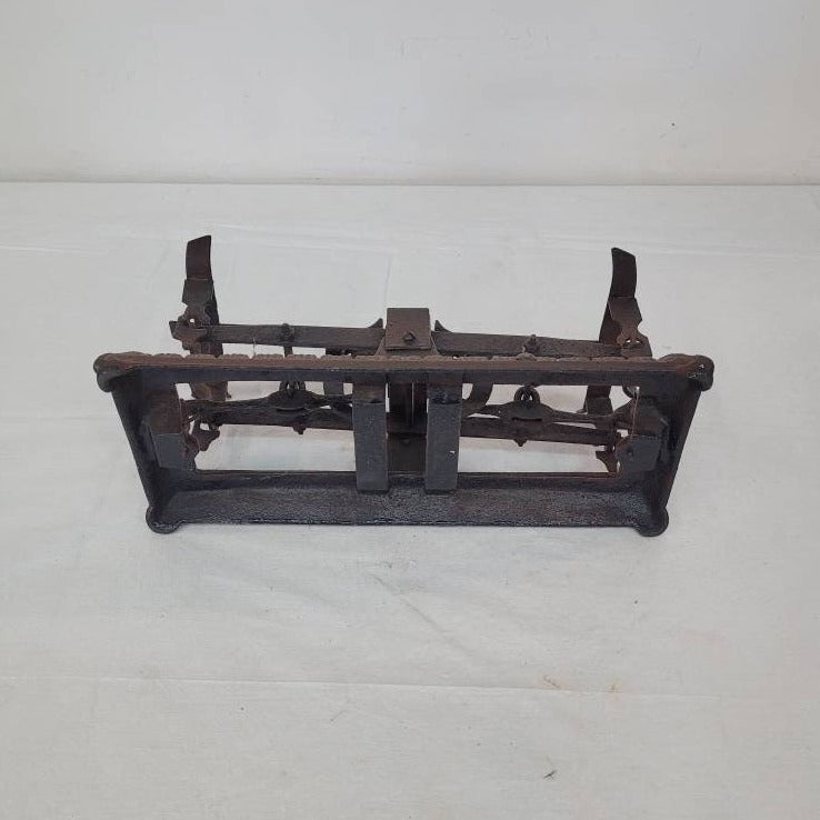 antique balance scale cast iron with two dishes