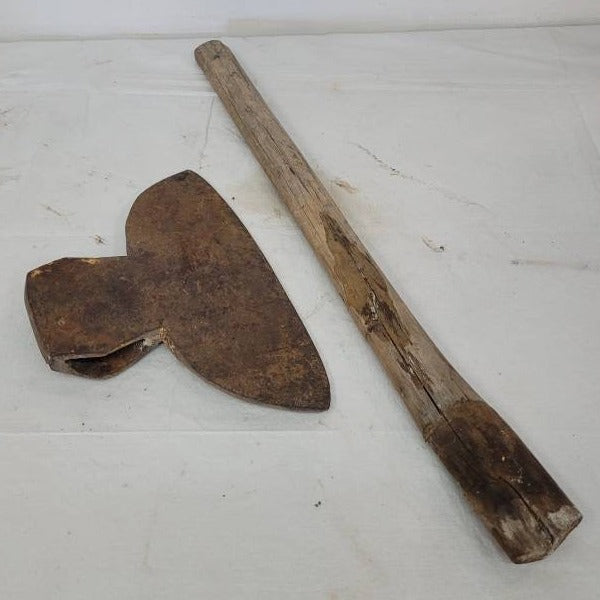 Broad axe large hewing axe with original handle