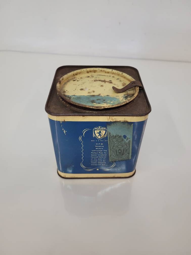 vintage tin storage container / box