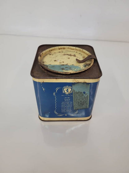 vintage tin storage container / box