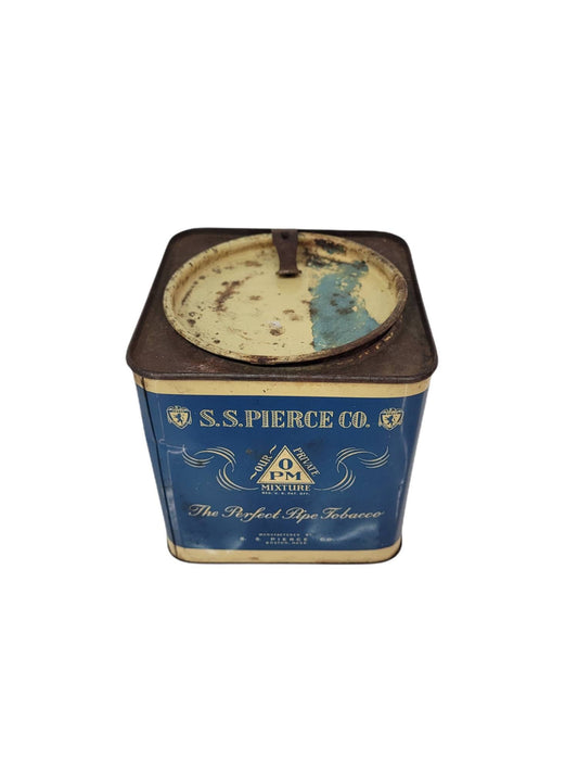 vintage tin storage container / box