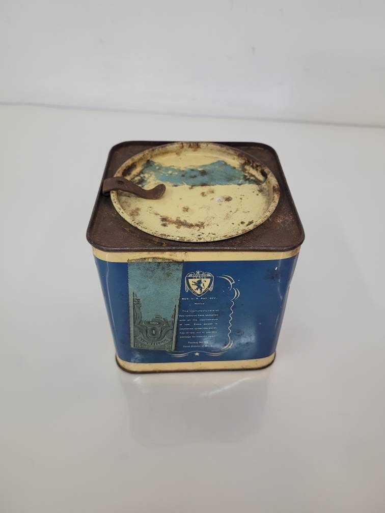 vintage tin storage container / box