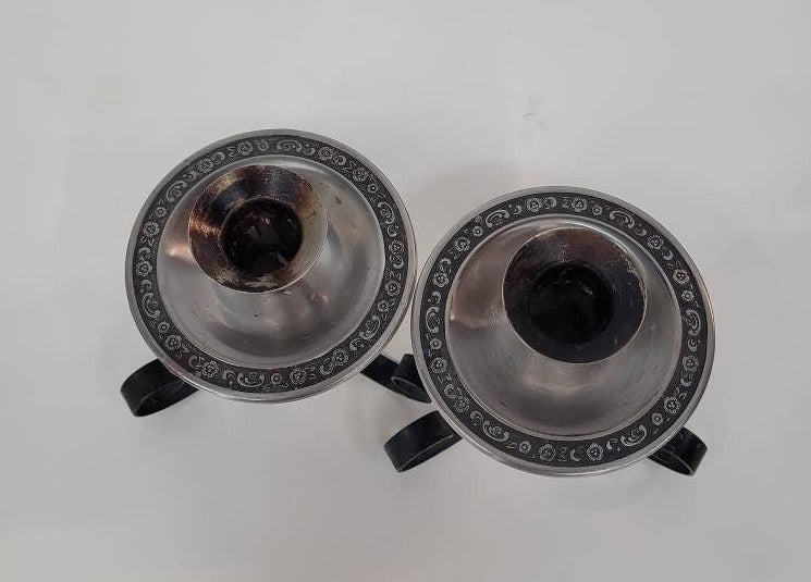 candle holders tabletop pair of two