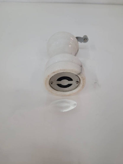white marble salt and pepper shakers