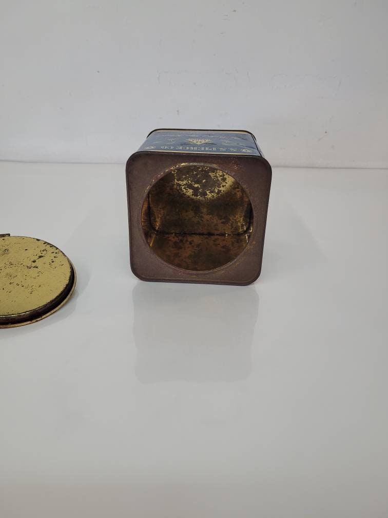 vintage tin storage container / box