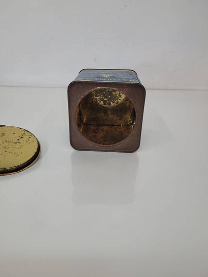 vintage tin storage container / box