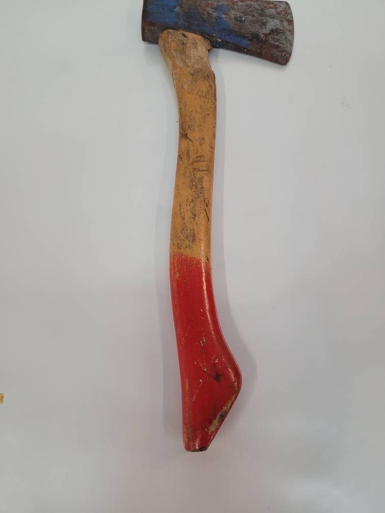 woodcutting axe small steel head wooden handle
