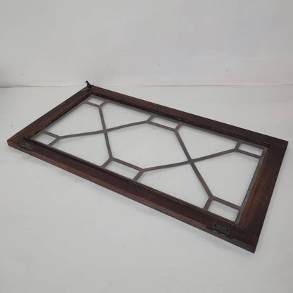 antique glass windows pair of two wooden framing