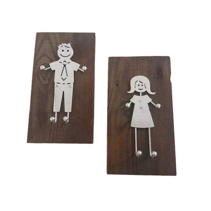 mens and womans bathroom restroom sign