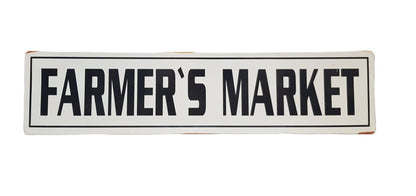 farmer's market porcelain sign