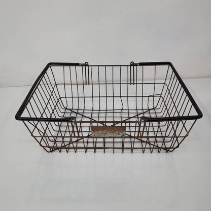 wire garden harvest basket vintage shopping basket farmhouse decor