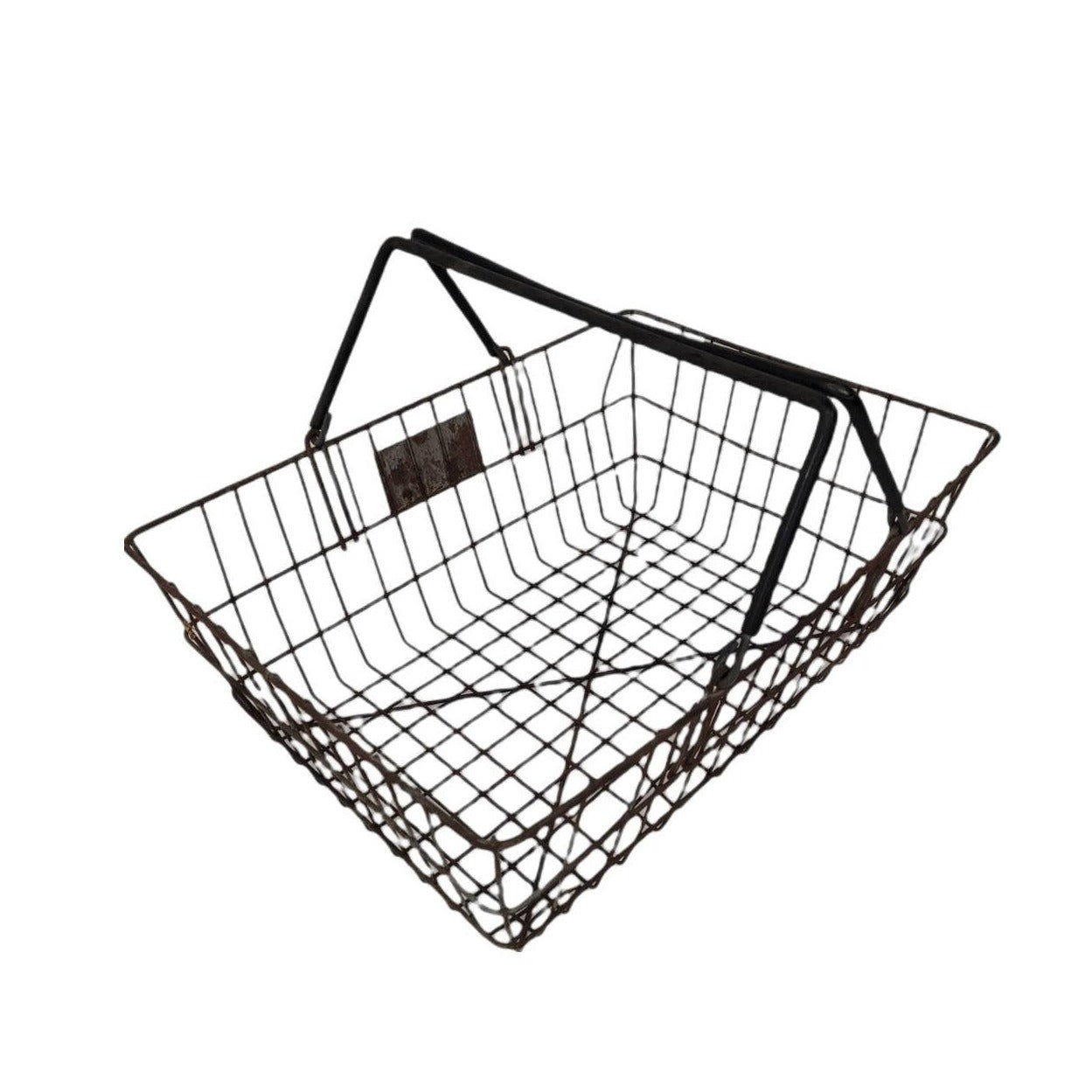 wire garden harvest basket vintage shopping basket farmhouse decor