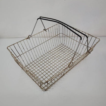 Vintage Metal Harvest Basket Farm Basket Grocery Store Display