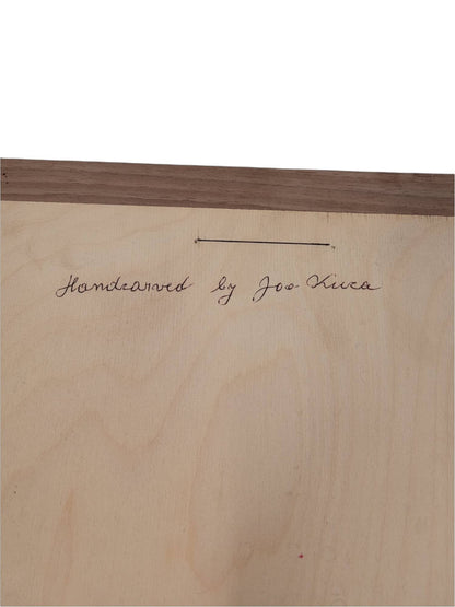 decorative inlayed wooden serving board