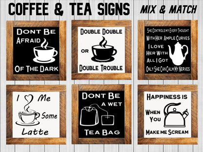 coffee and tea mini signs mix & match original designs