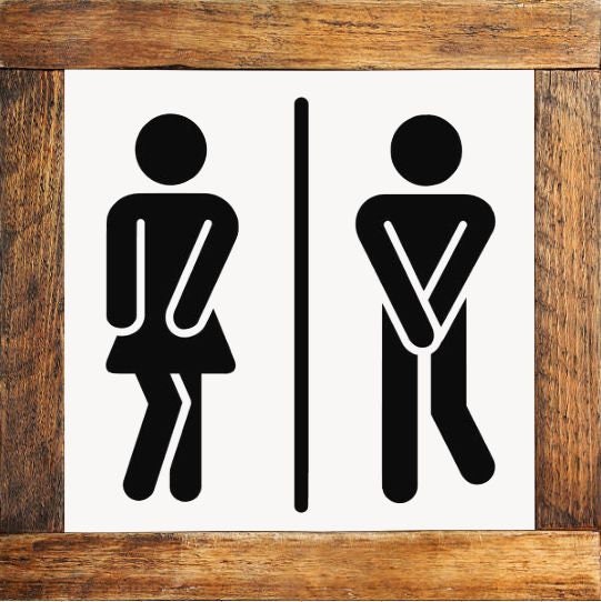 bathroom mini signs mix & match original designs