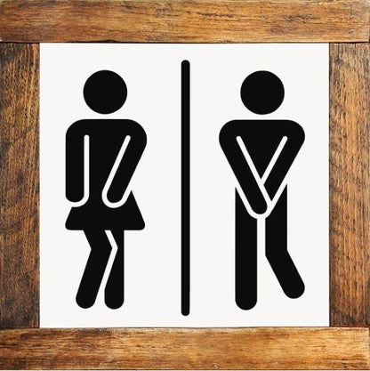 bathroom mini signs mix & match original designs