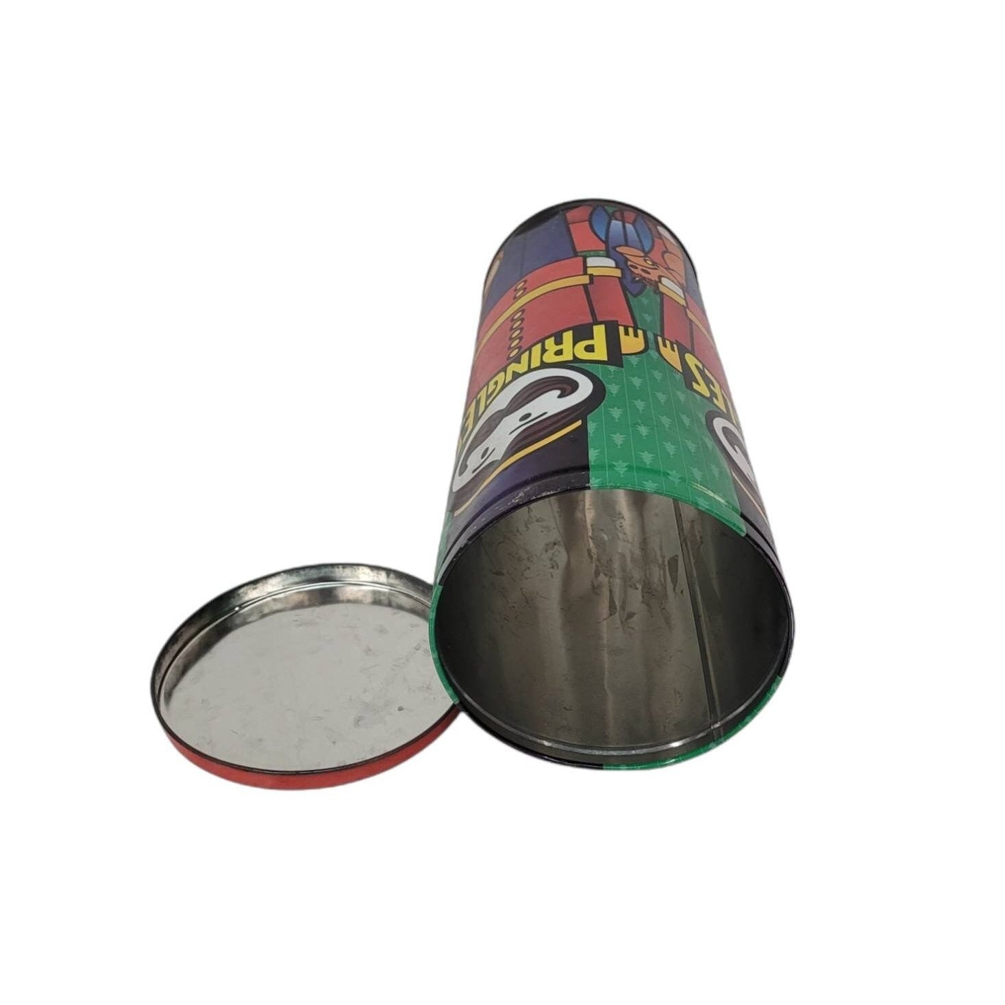large pringle can christmas tin cookie container