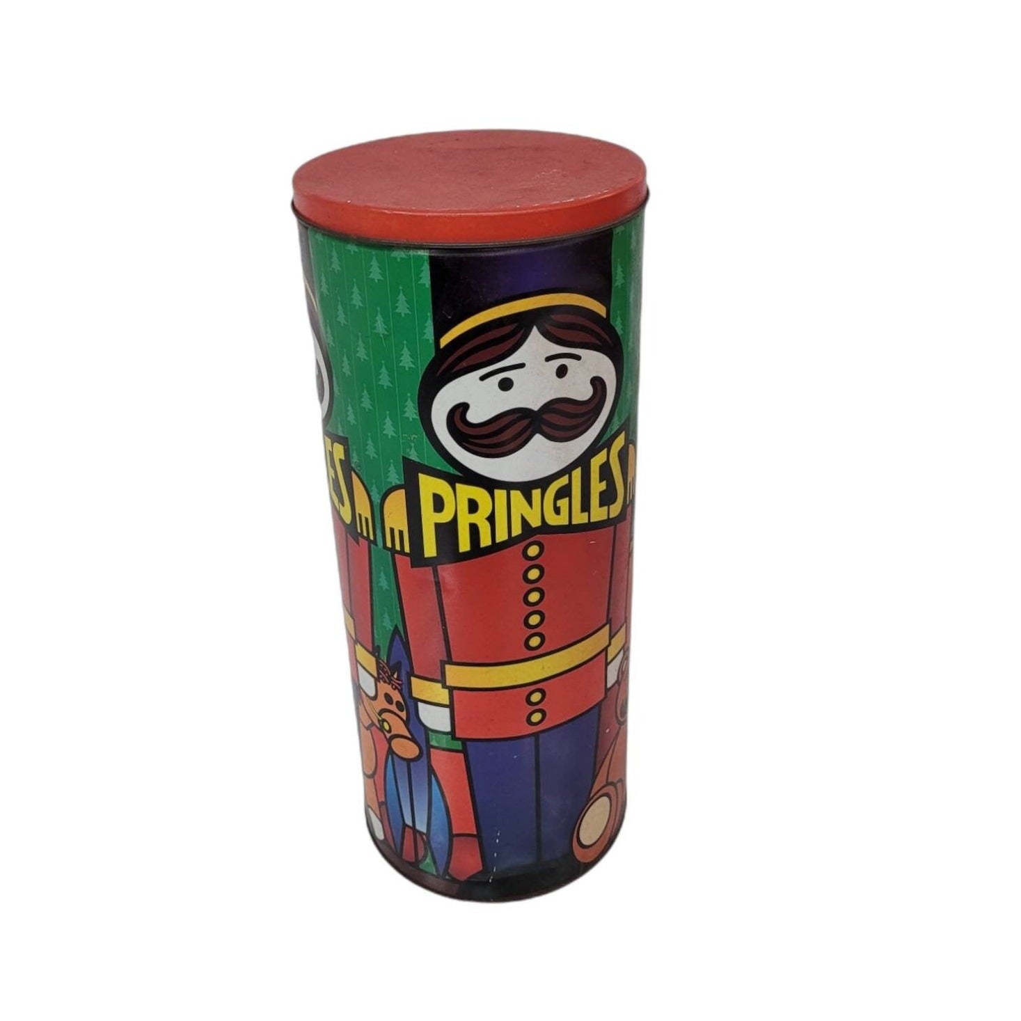 large pringle can christmas tin cookie container