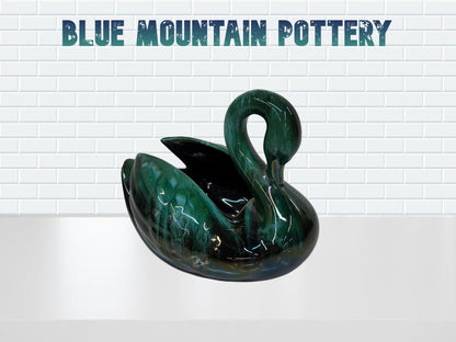 blue mountain pottery swan vase