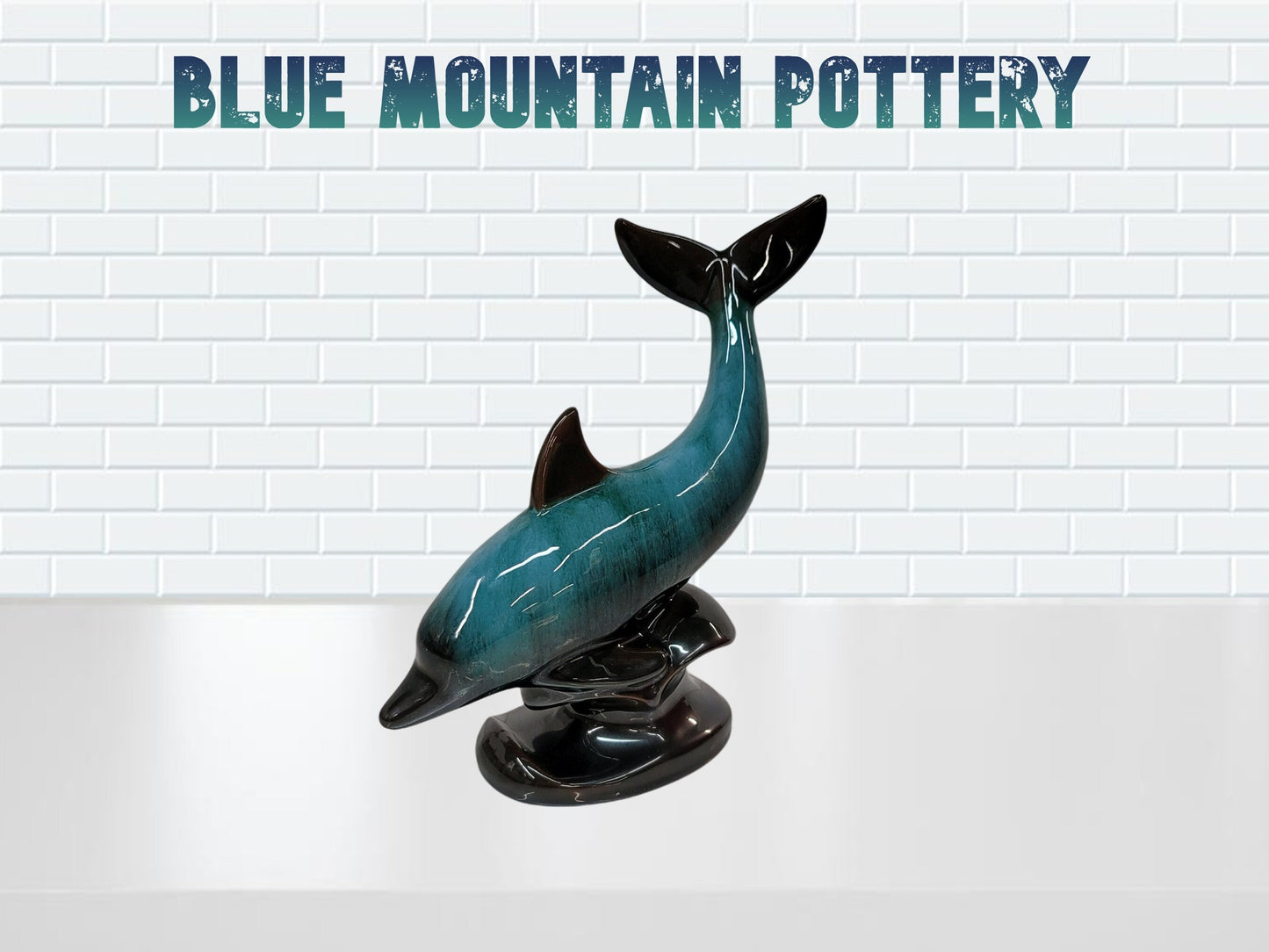 blue mountain pottery dolfin