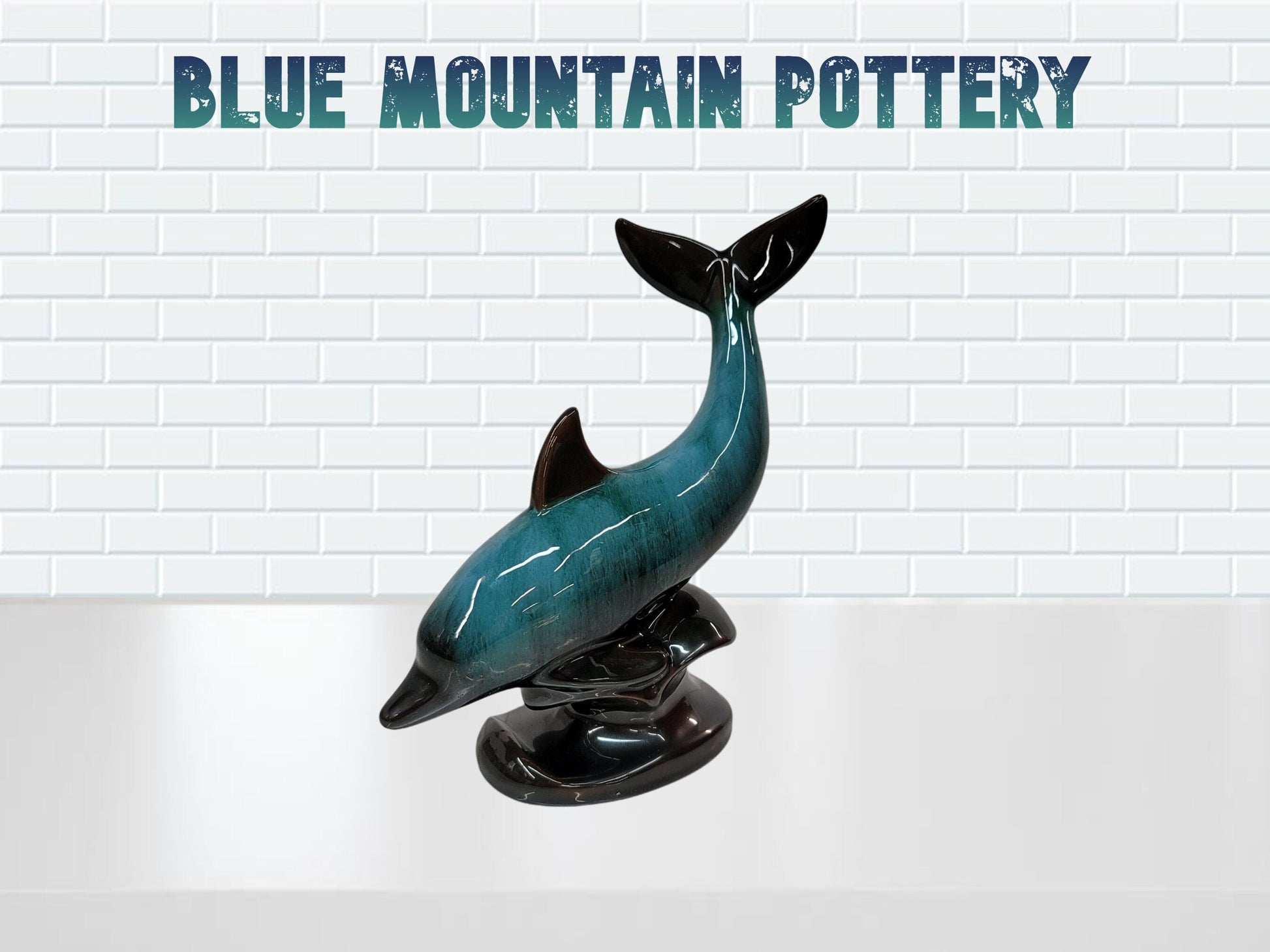 blue mountain pottery dolfin