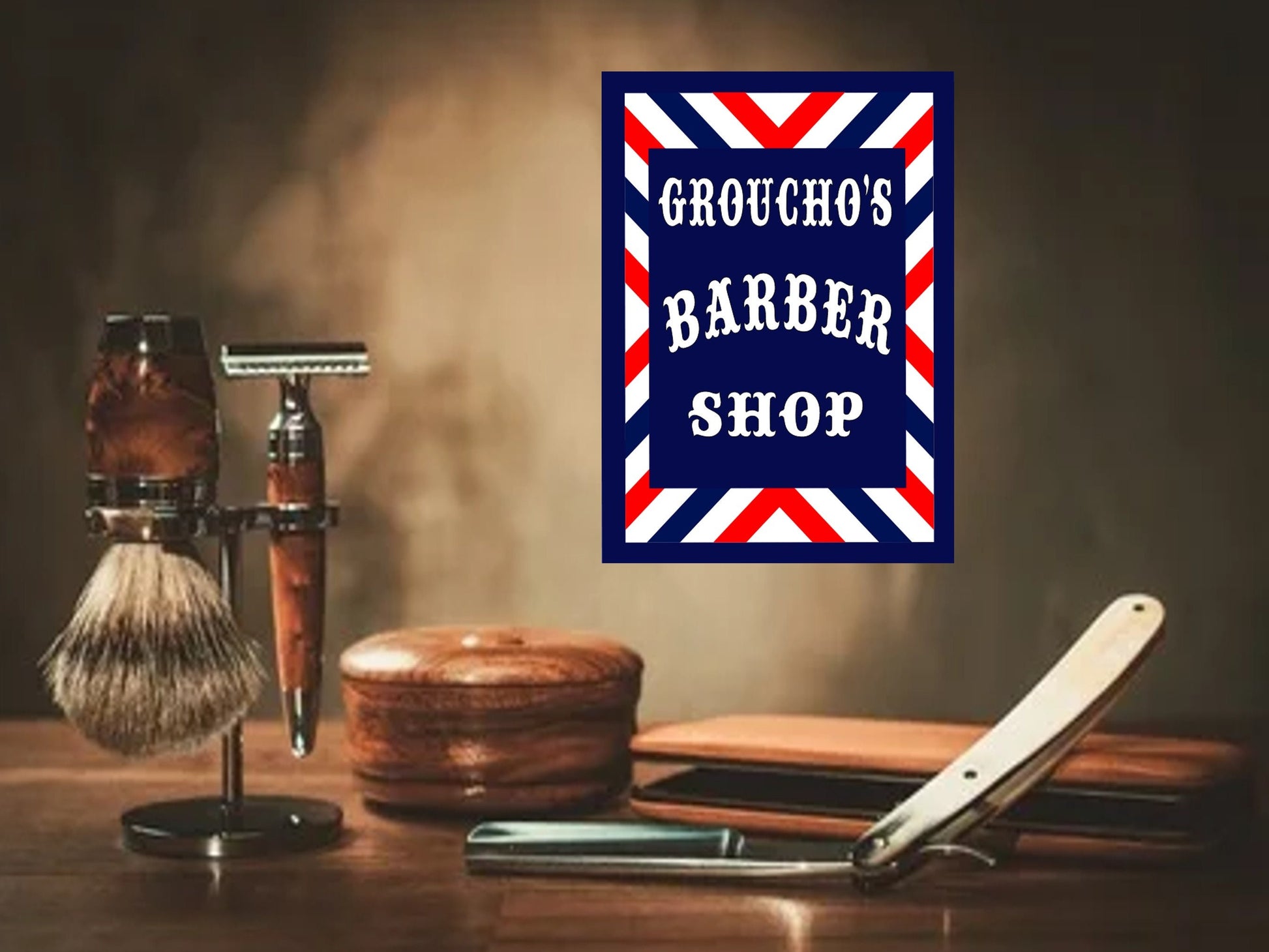 barber shop sign personalised options