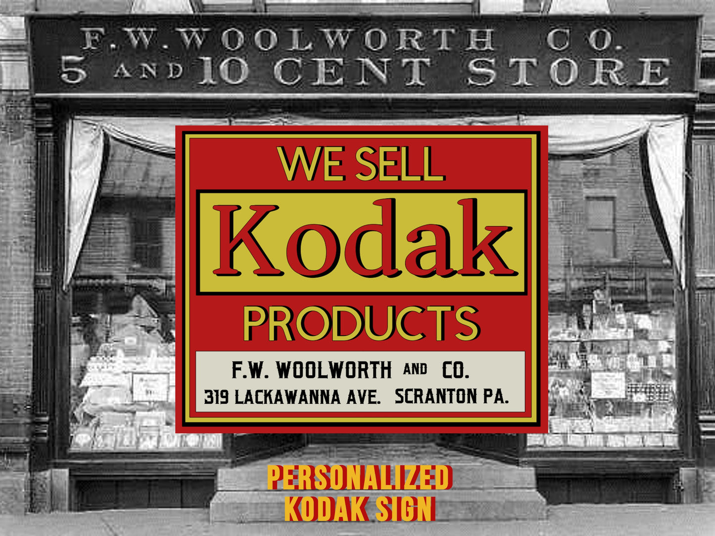 kodak trade sign personalised options