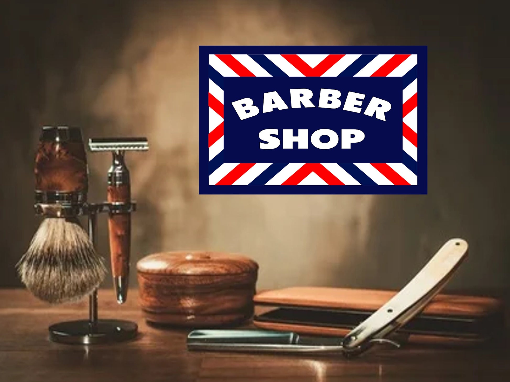 barber shop sign personalised options
