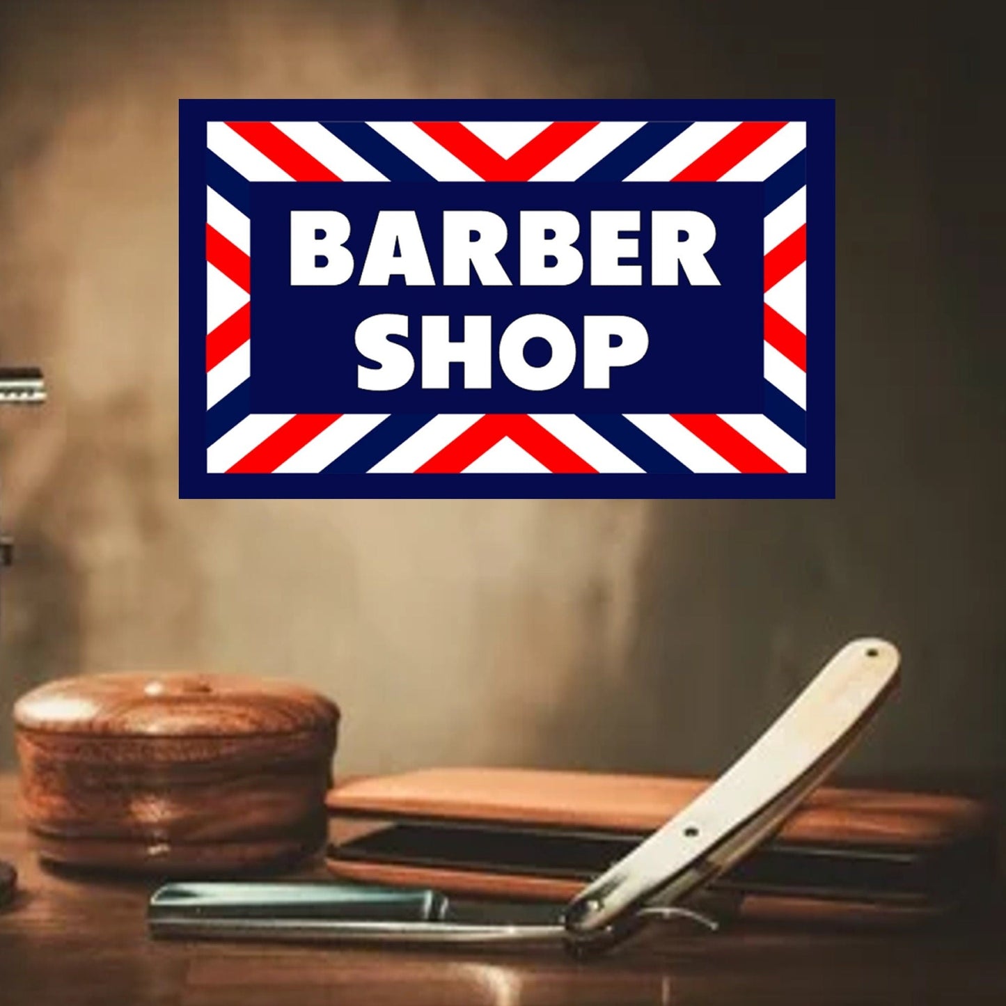 barber shop sign personalised options