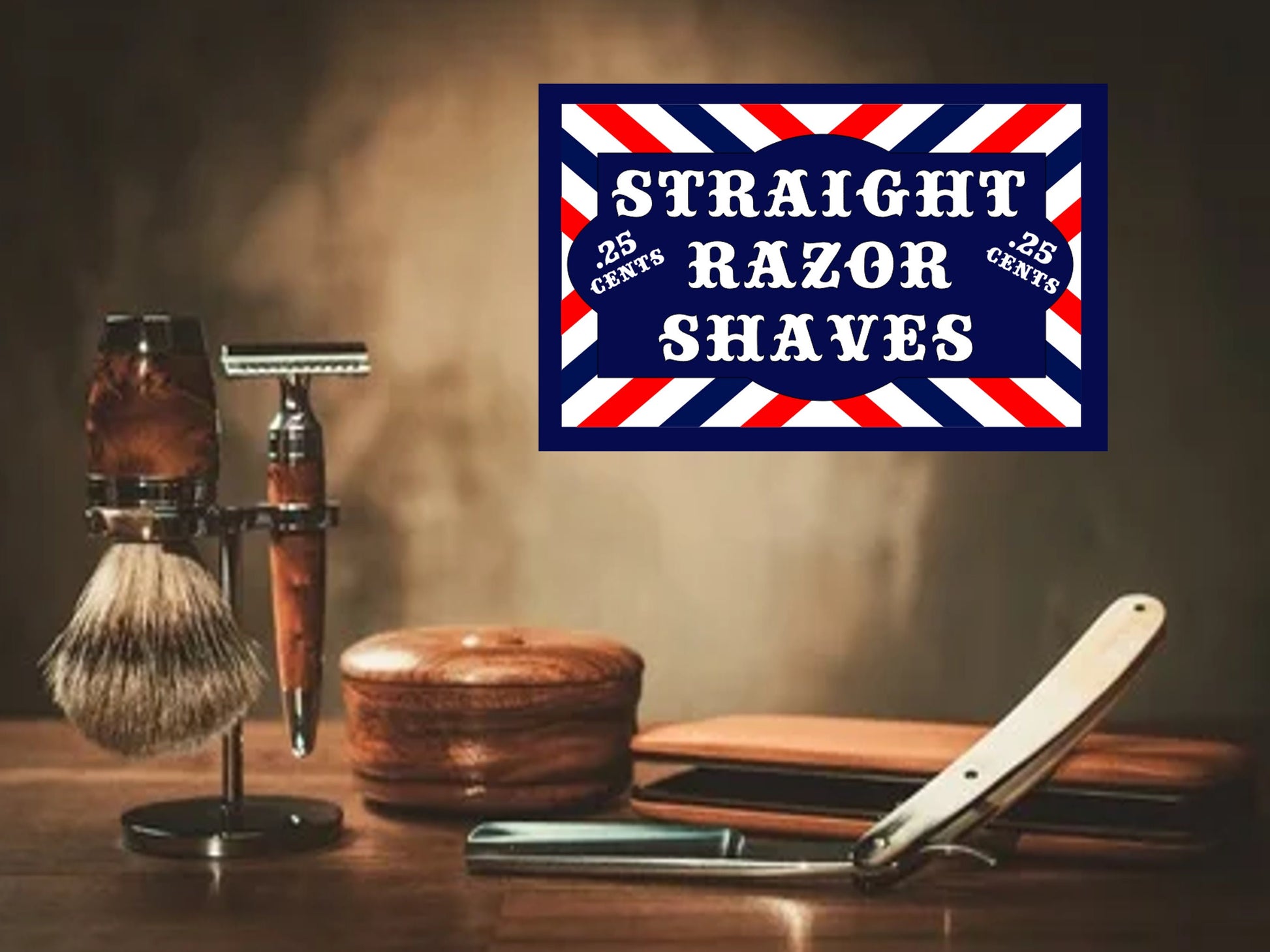 barber shop sign personalised options