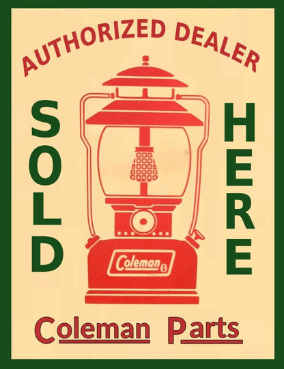 coleman sign  authorized dealer coleman parts sold here personalized