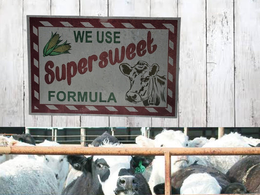 supersweet feeds sign tin farm feed store sign
