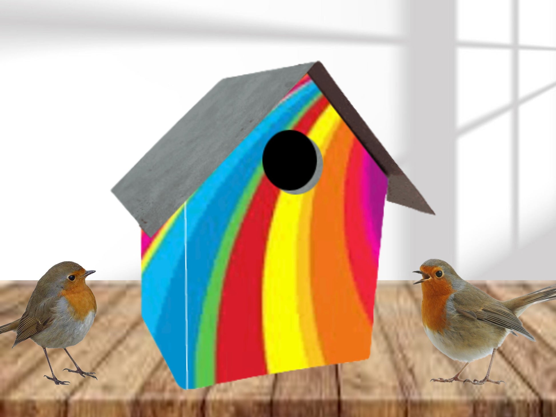 birdhouse | bird house | farmhouse decor | garden decor | kitty cat | handmade by me