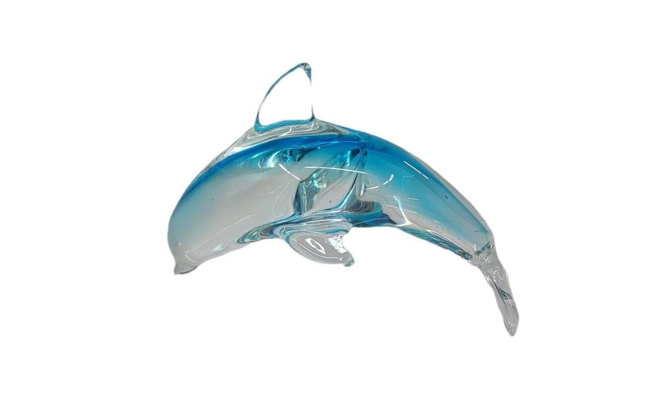 art glass dolphins vintage collectible paper weights