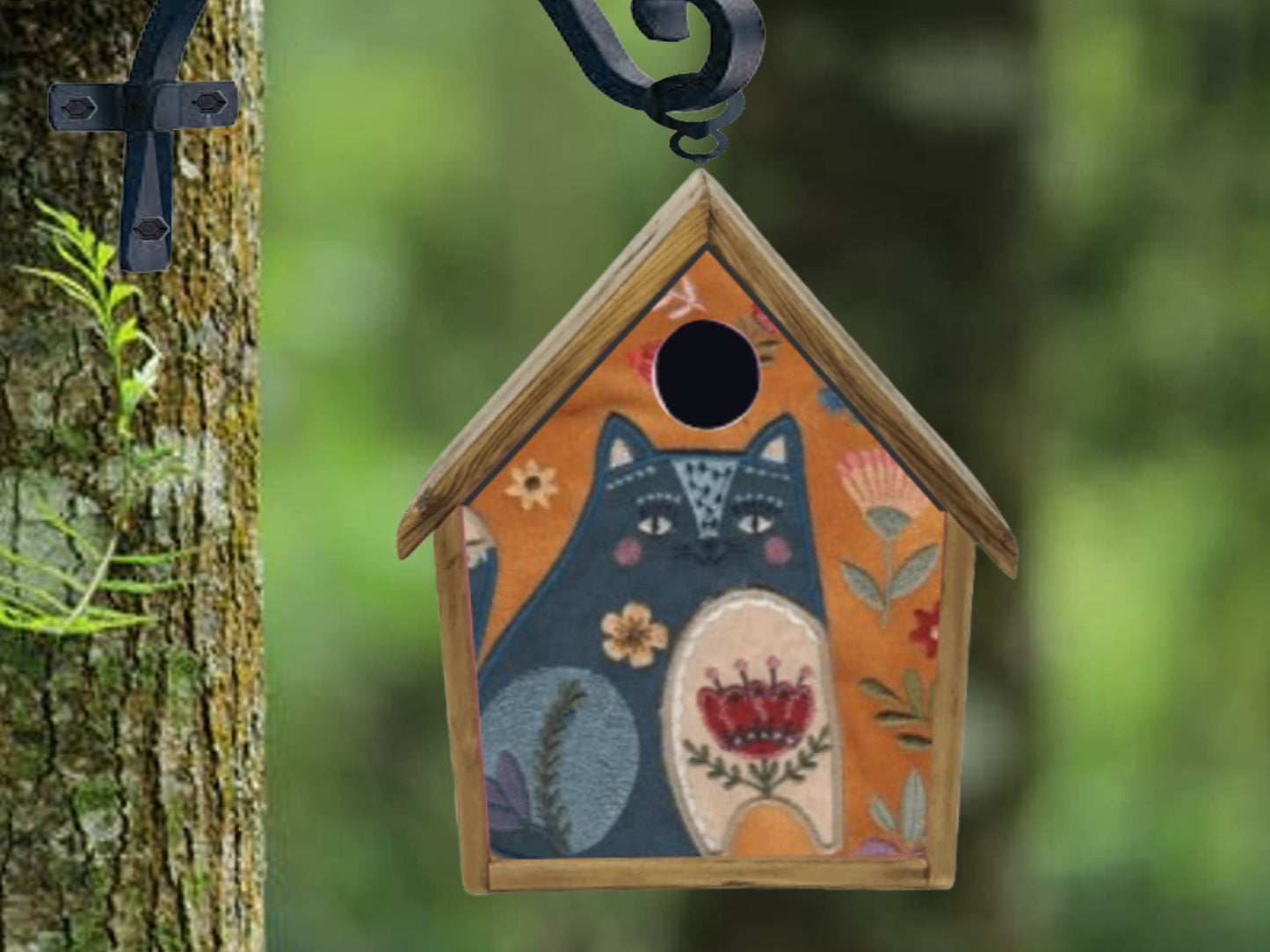 rustic birdhouse bird house handmade custom design are you my mother