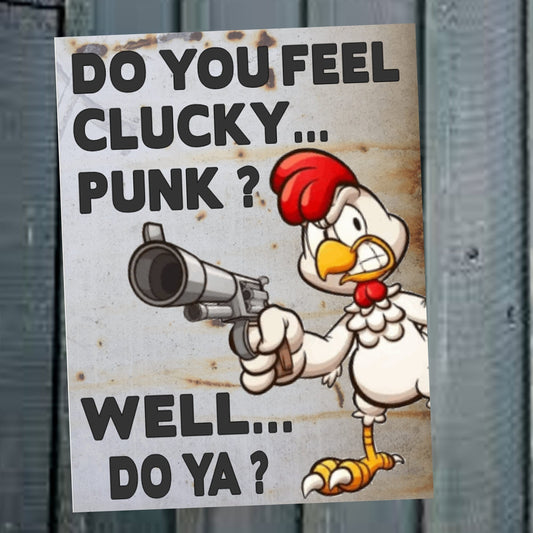 clint eastwood chicken coop sign do you feel lucky punk several styles available