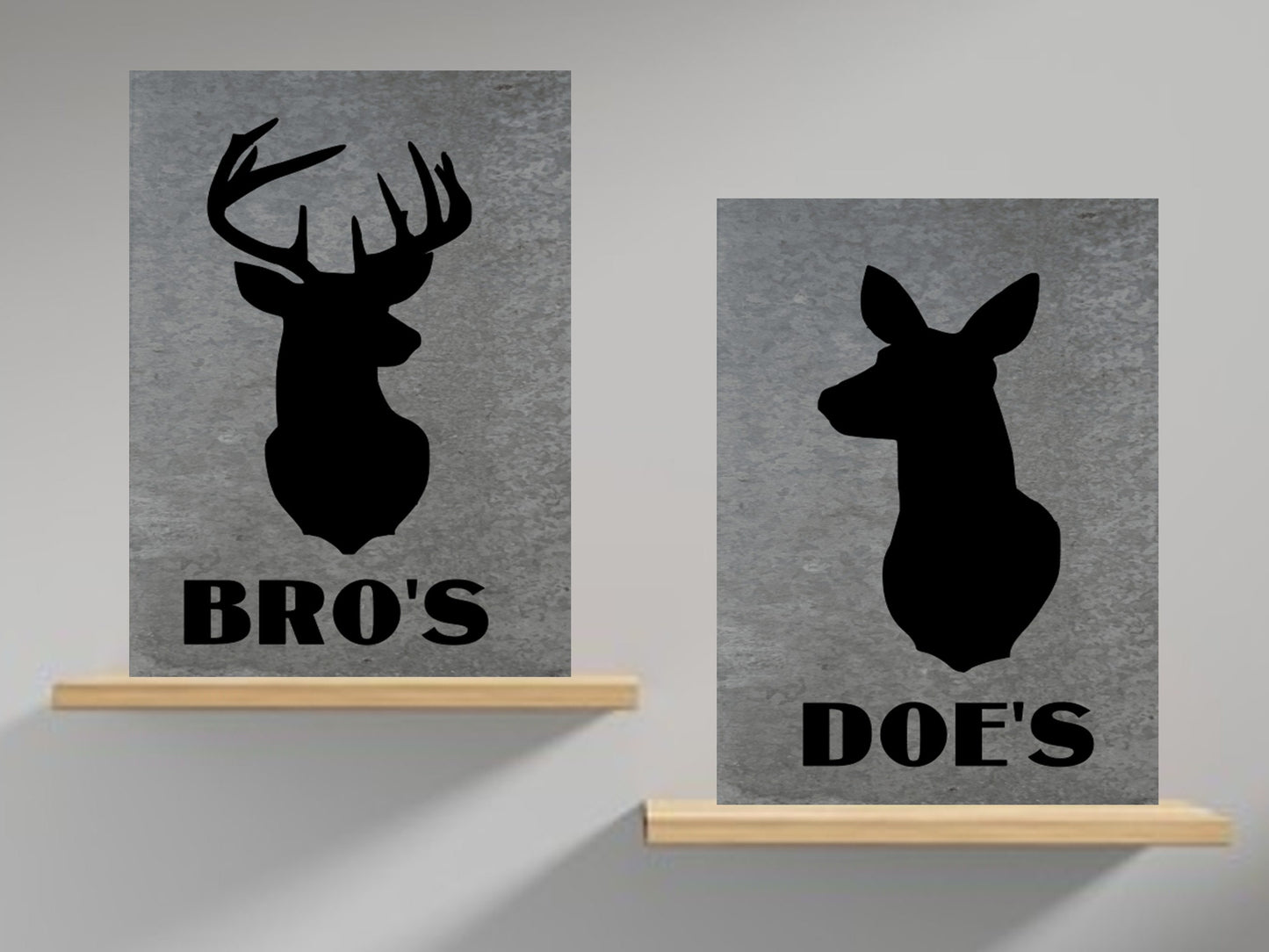 bathroom signs hunting signs bros and does