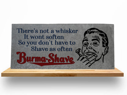 burma shave sign vintage razor and shaving barbershop sign