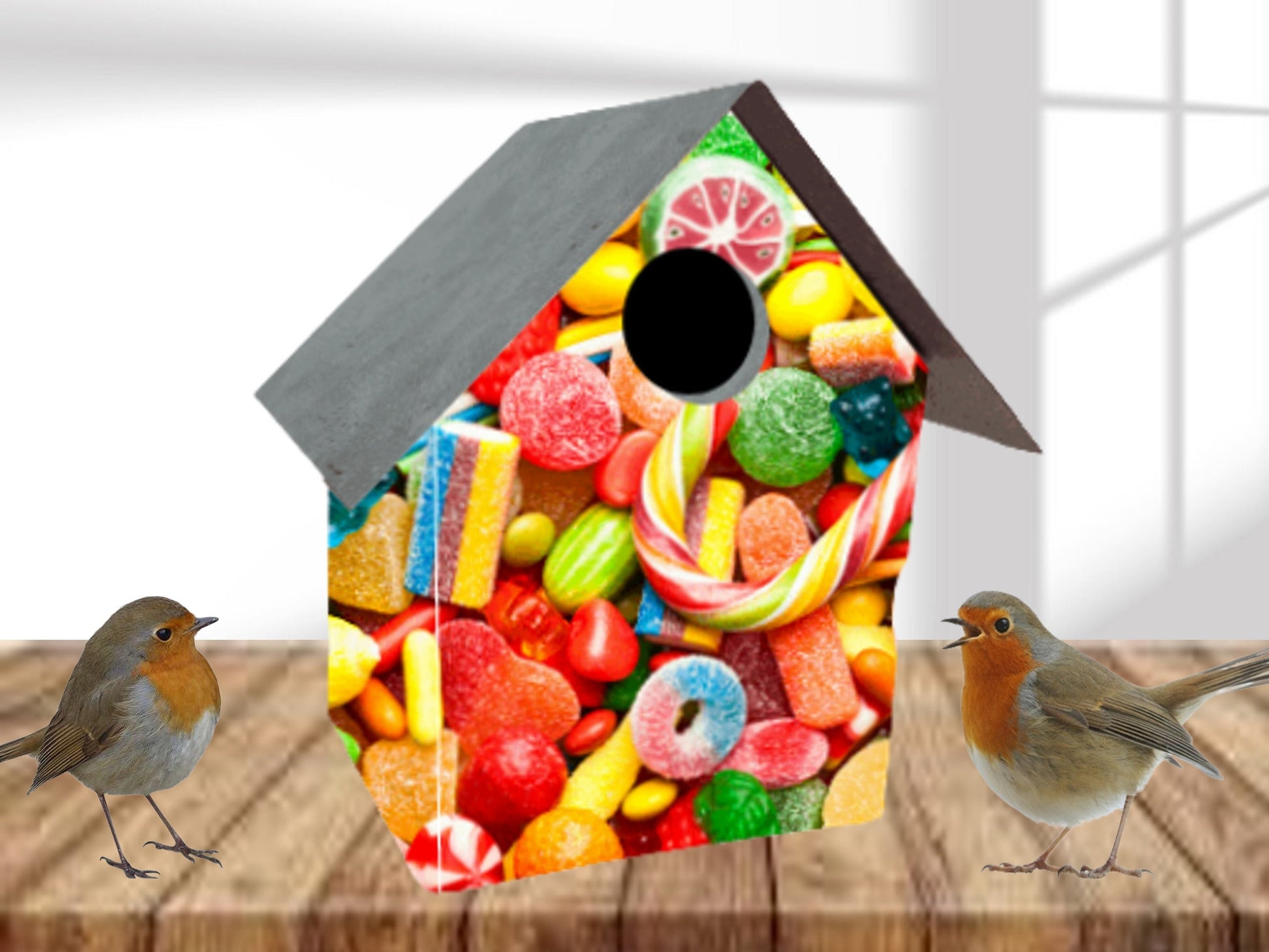 birdhouse | bird house | farmhouse decor | garden decor | kitty cat | handmade by me