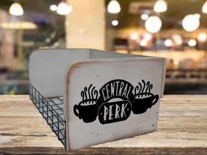 coffee tray serving basket farmhouse kitchen decor central perk