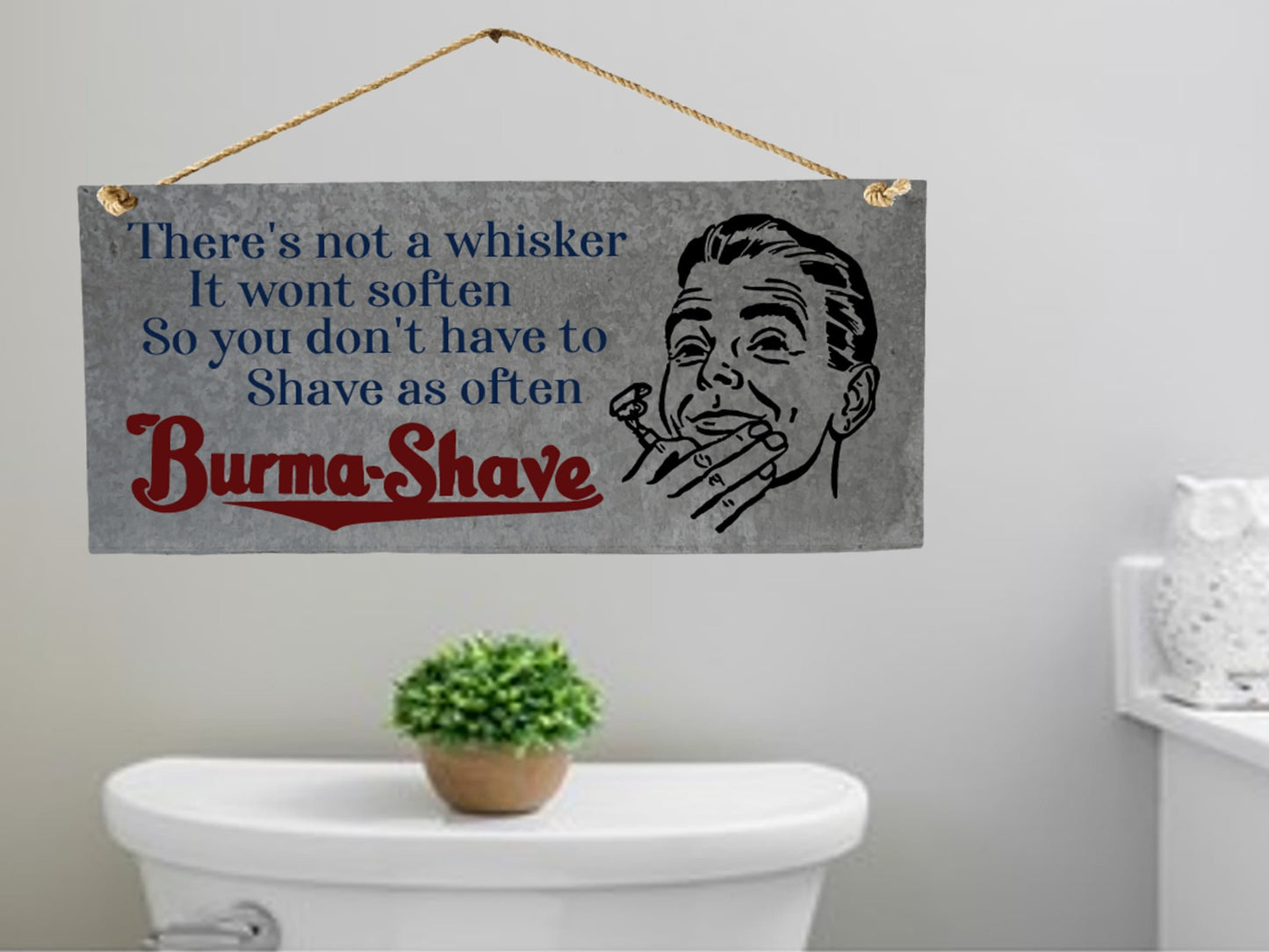 burma shave sign vintage razor and shaving barbershop sign