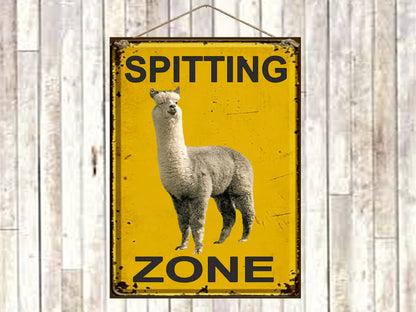 zoo sign notice spitting zone llama sign alpaca