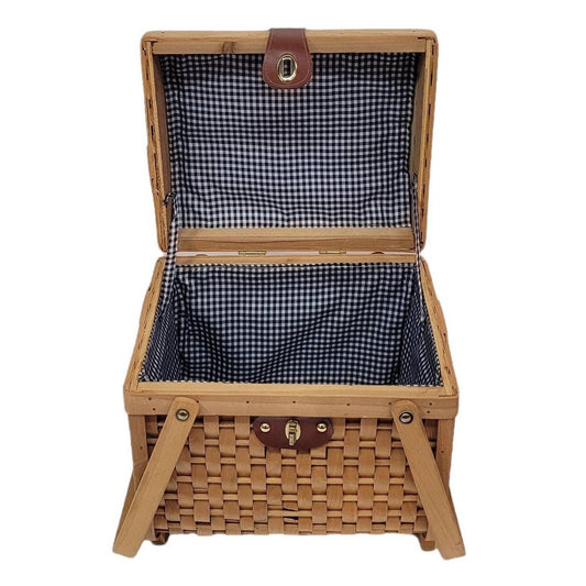 wicker picnic basket sewing basket storage organization