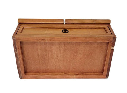 wooden small counter top storage box with cutlery drawer