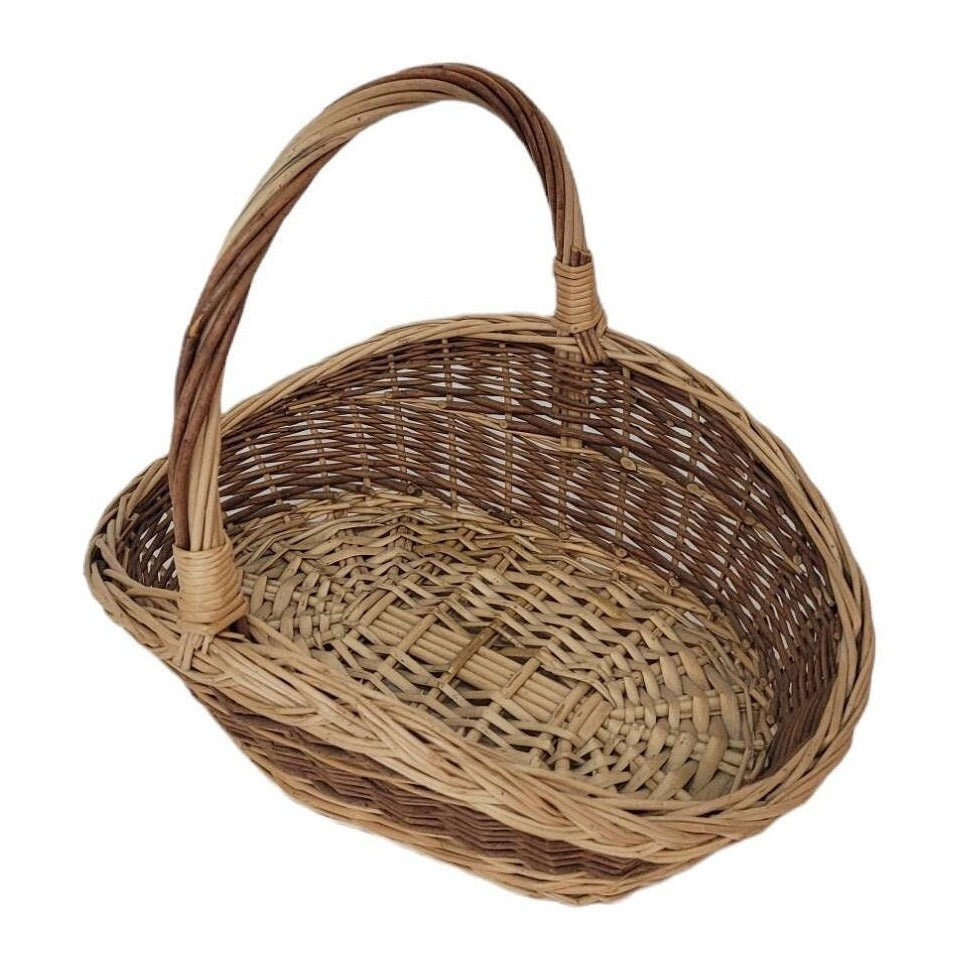 large wicker basket flower girl basket garden harvest basket